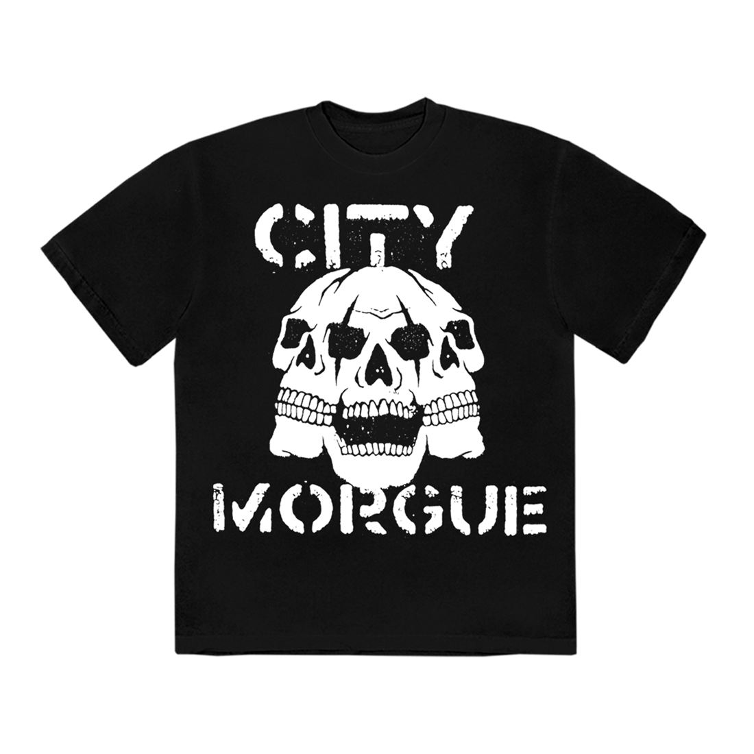 Black City Morgue Skull Logo Tee