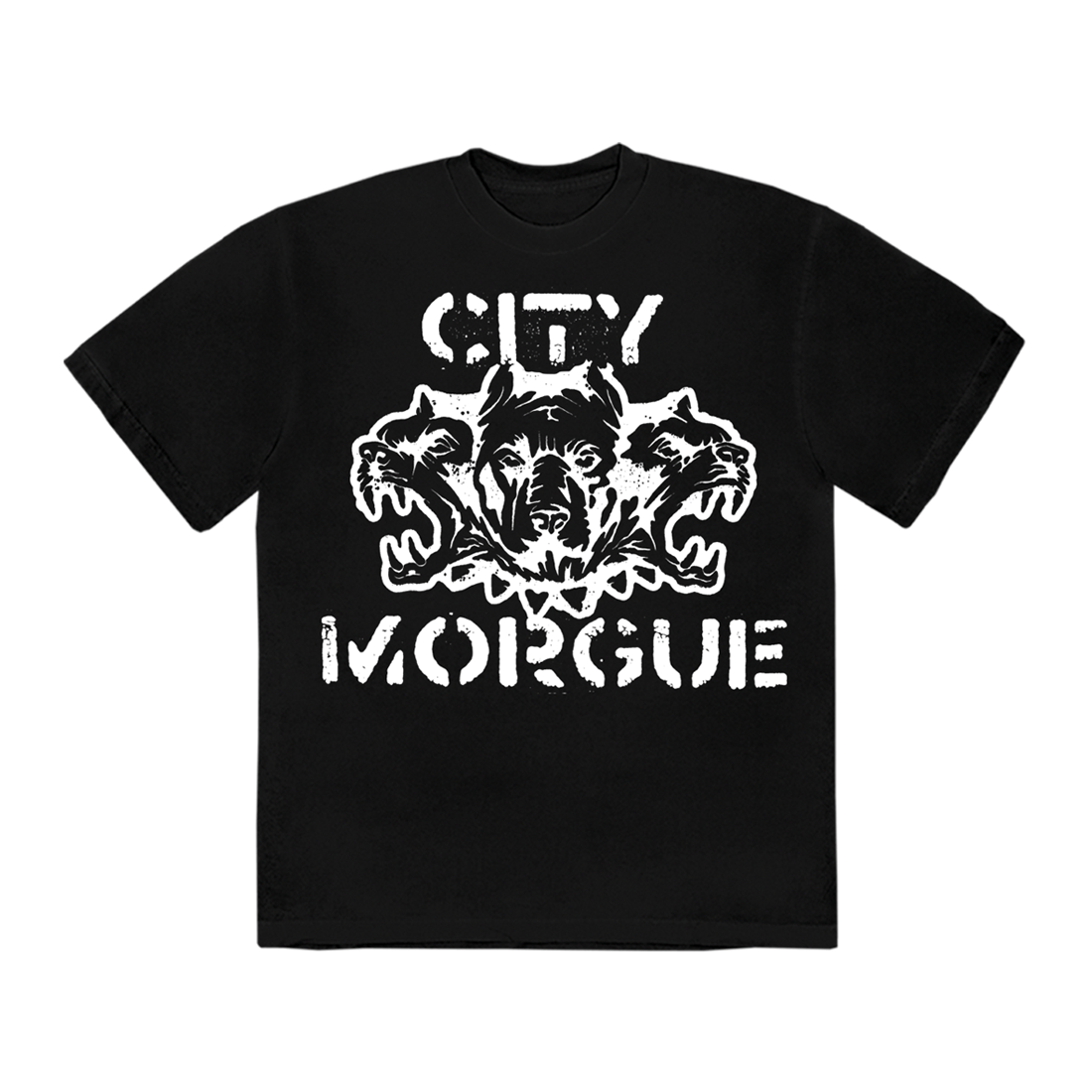 Black City Morgue Stencil Logo Tee